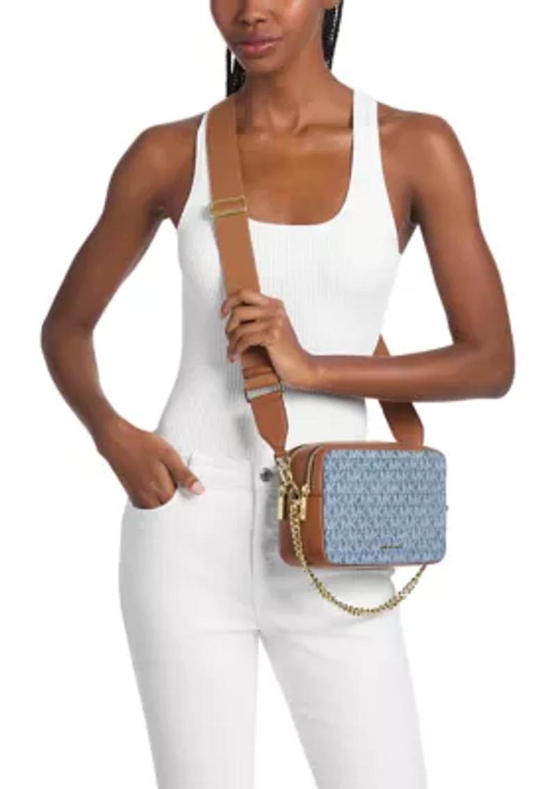 Bryant Medium Double‑Zip Chain Camera Crossbody