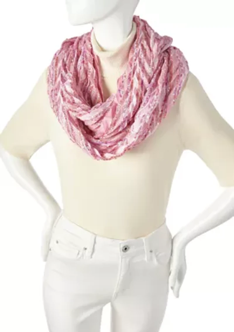 Pleated Infinity Scarf