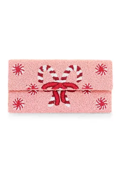   Beaded Half Flap Clutch