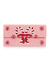   Beaded Half Flap Clutch