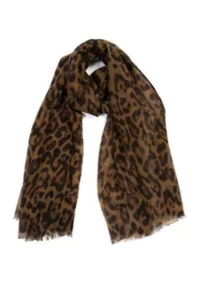 Animal Print Oblong Scarf
