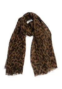 Animal Print Oblong Scarf