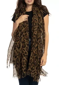 Animal Print Oblong Scarf