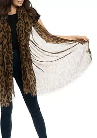 Animal Print Oblong Scarf
