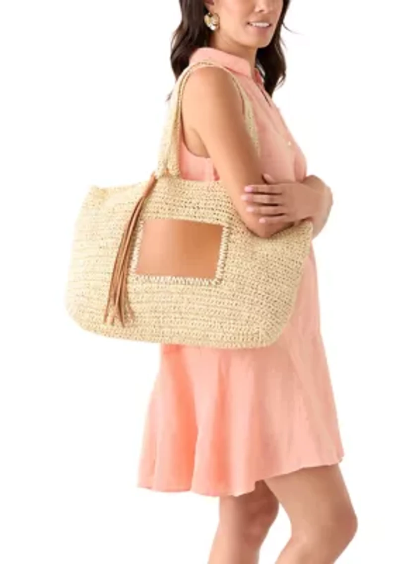 Crochet Tote with Trim