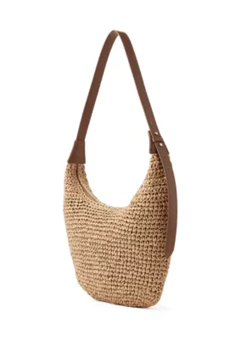 Crochet Crossbody Hobo Bag
