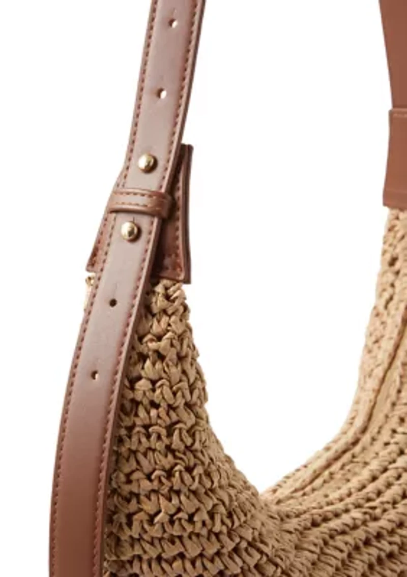 Crochet Crossbody Hobo Bag
