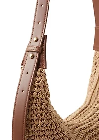 Crochet Crossbody Hobo Bag