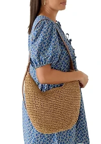 Crochet Crossbody Hobo Bag