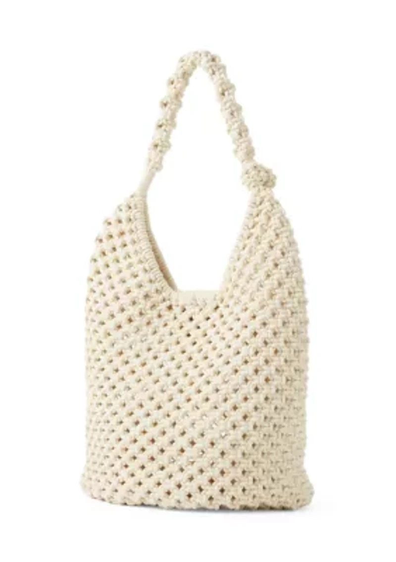Macrame Hobo Tote Bag