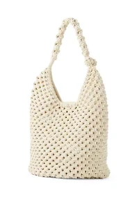 Macrame Hobo Tote Bag