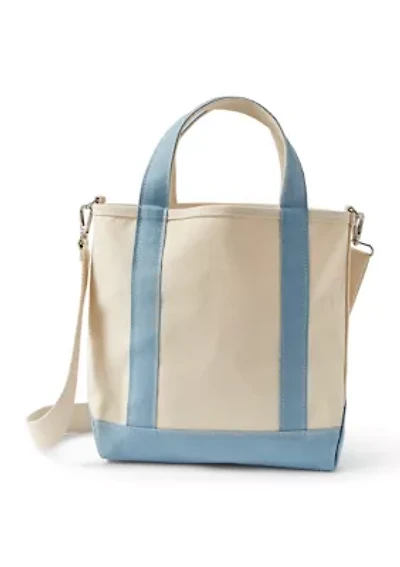 Canvas Tote Crossbody Bag