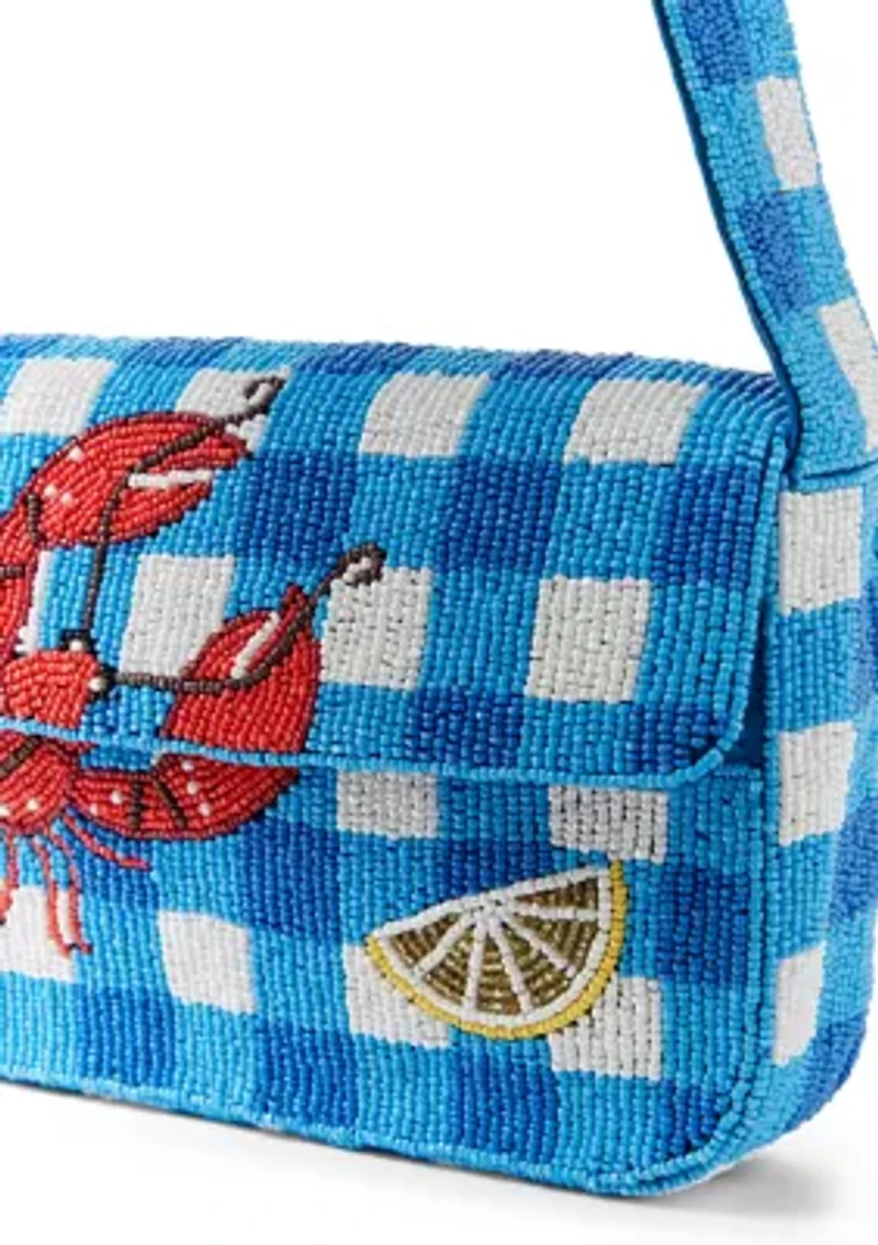 Beaded Lobster Shoulder Bag