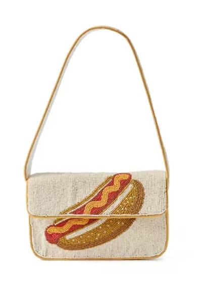 Beaded Hotdog Shoulder Bag