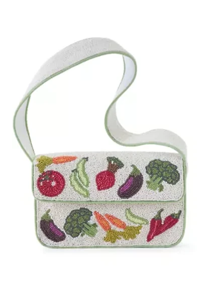Beaded Veggie Shoulder Bag