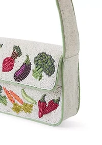Beaded Veggie Shoulder Bag