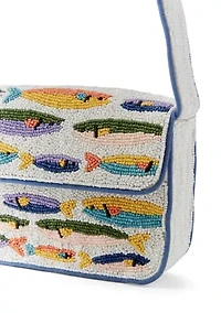 Beaded Fish Shoulder Bag