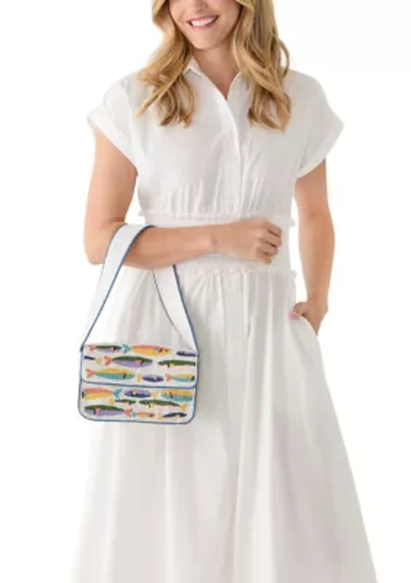 Beaded Fish Shoulder Bag