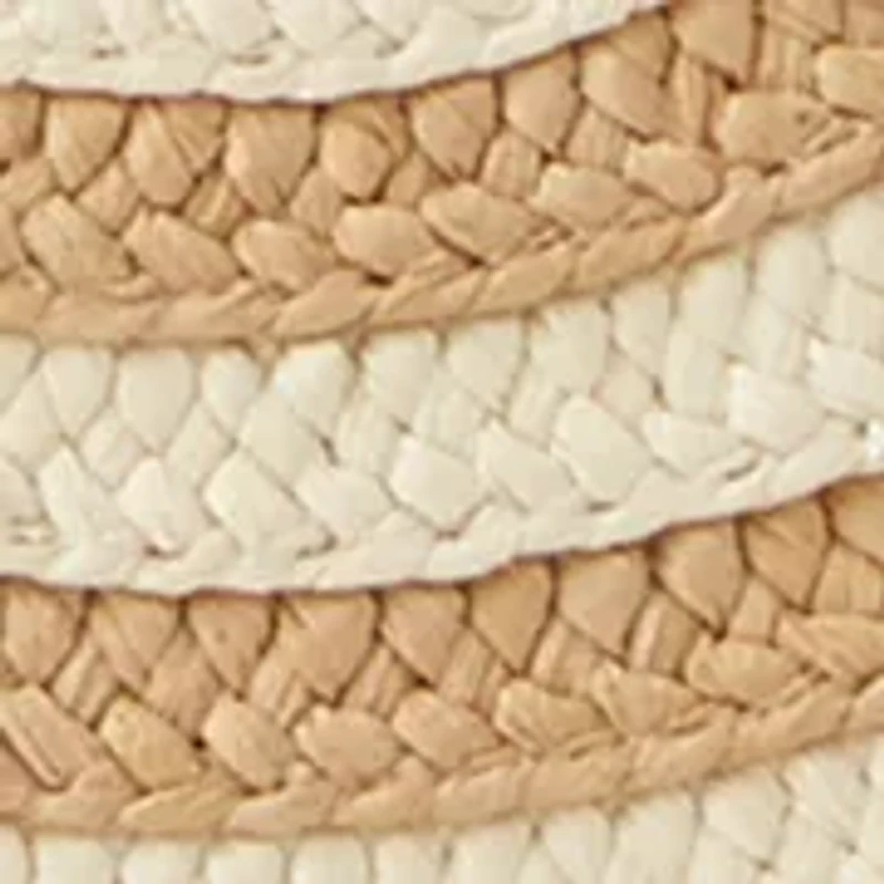 Striped Straw Clutch