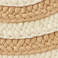 Striped Straw Clutch