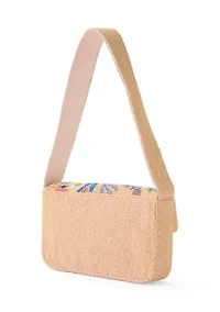 Beaded Floral Shoulder Bag