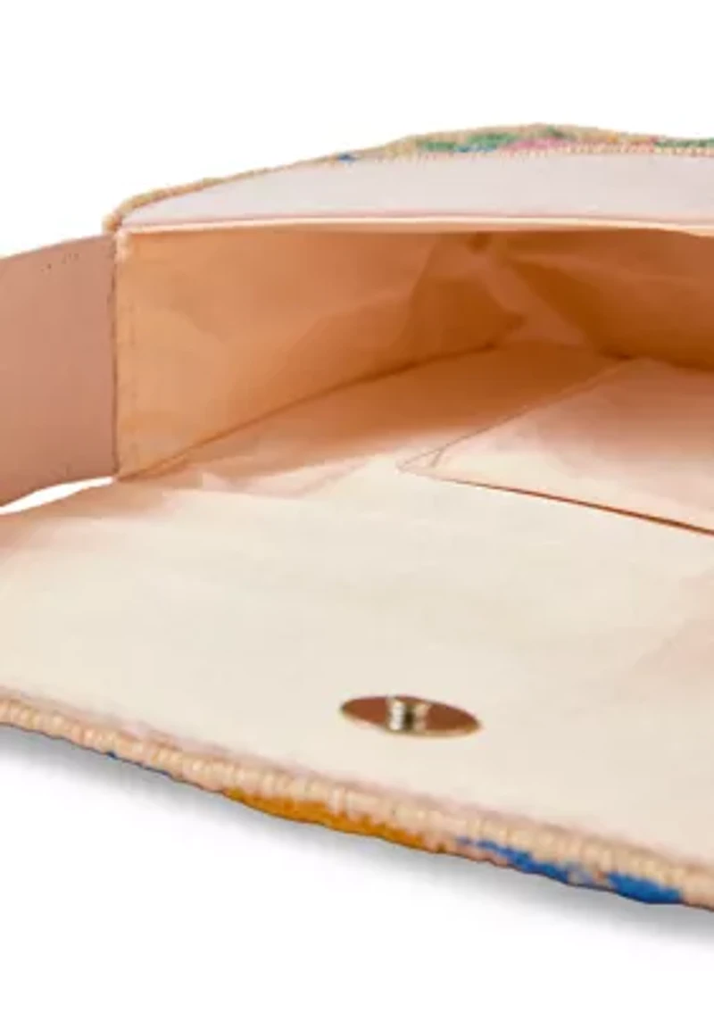 Beaded Floral Shoulder Bag