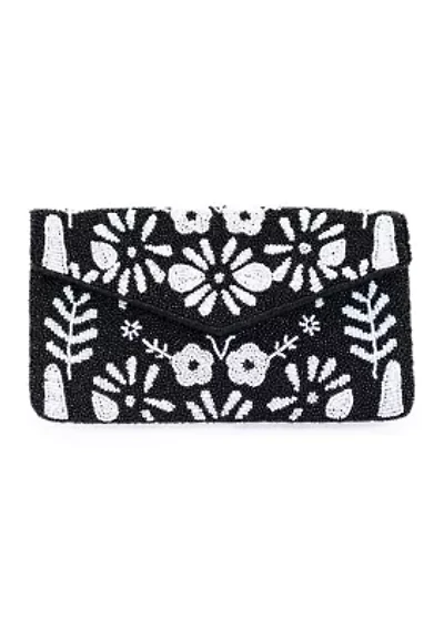 Beaded Clutch with Crossbody Strap 
