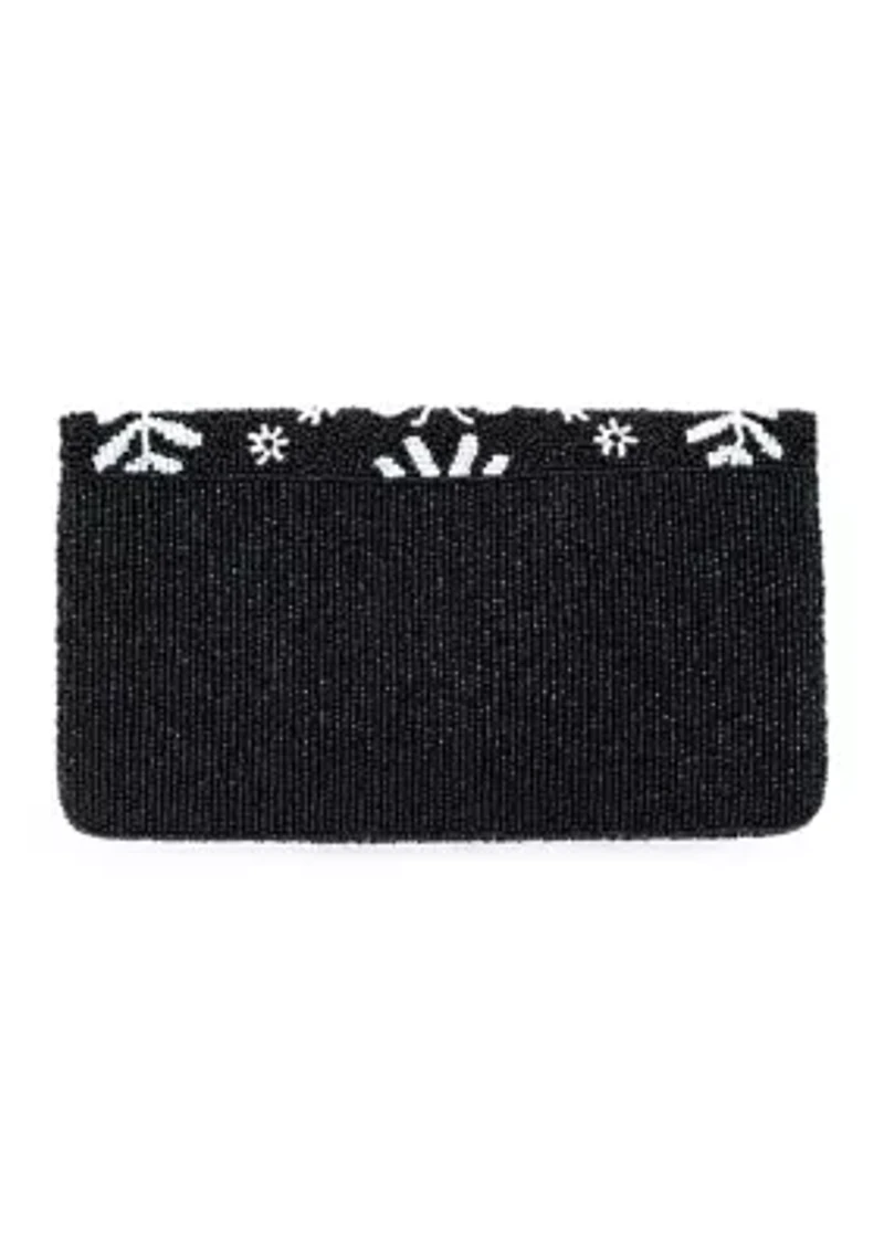 Beaded Clutch with Crossbody Strap 