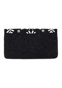 Beaded Clutch with Crossbody Strap 