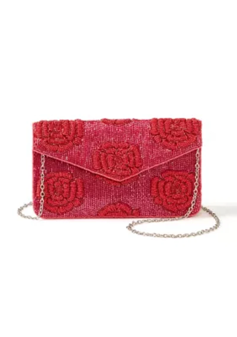 Beaded Clutch with Crossbody Strap