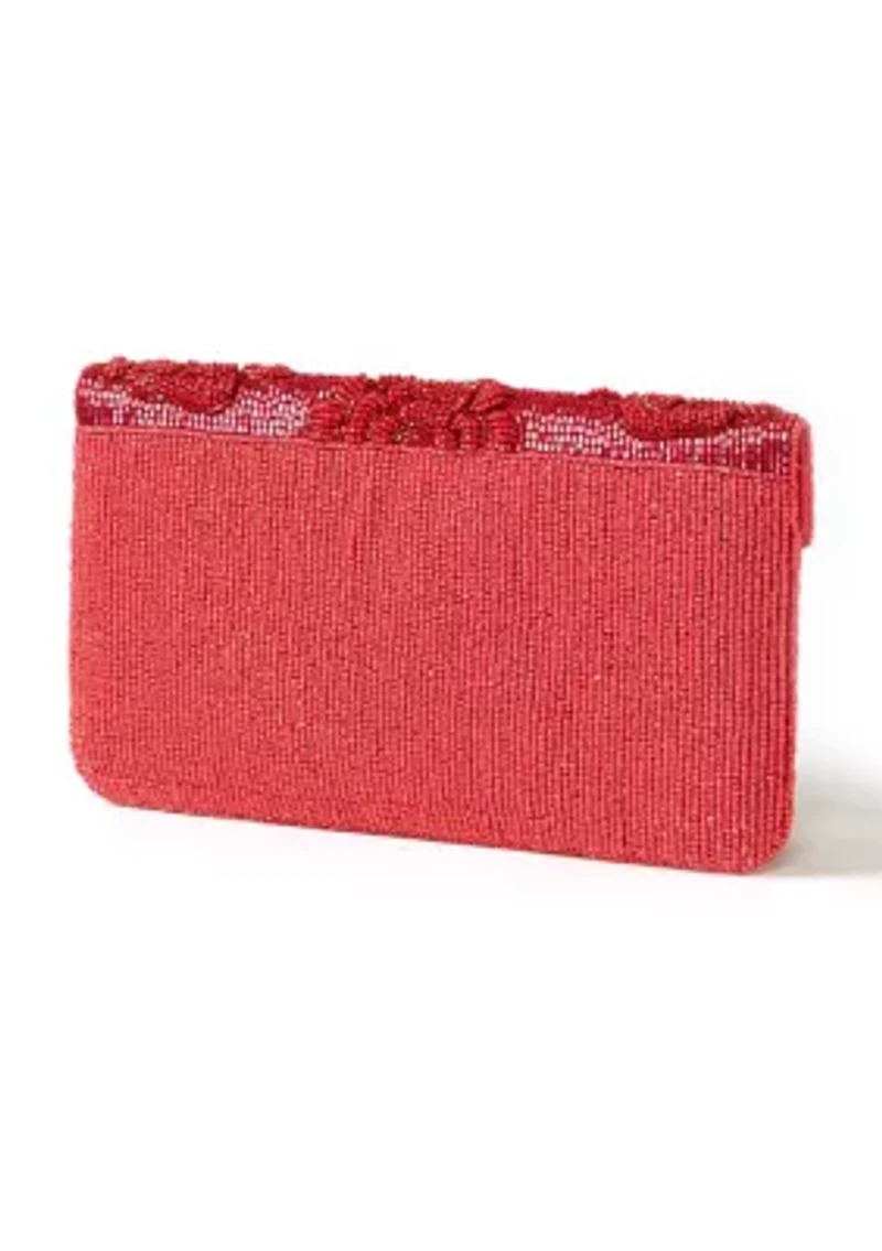 Beaded Clutch with Crossbody Strap