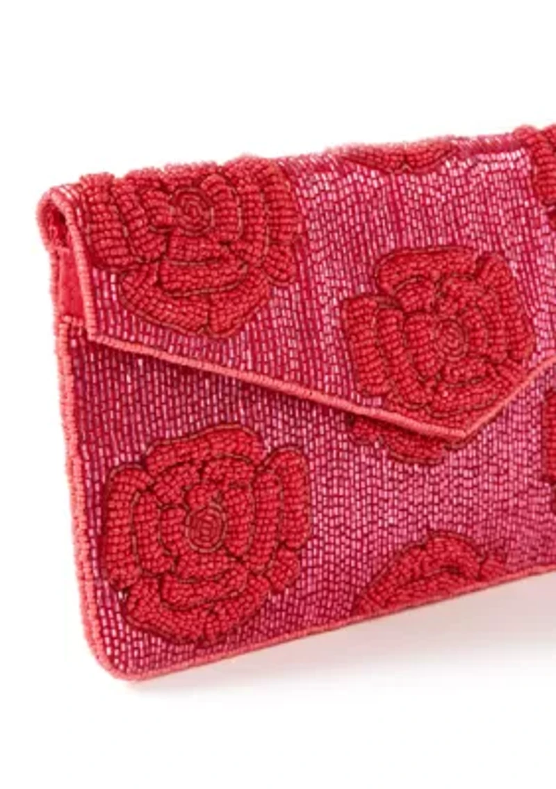 Beaded Clutch with Crossbody Strap