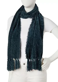 Women's Solid Chenille Muffler Scarf