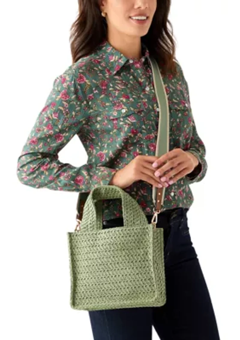 Straw Mini Tote Bag