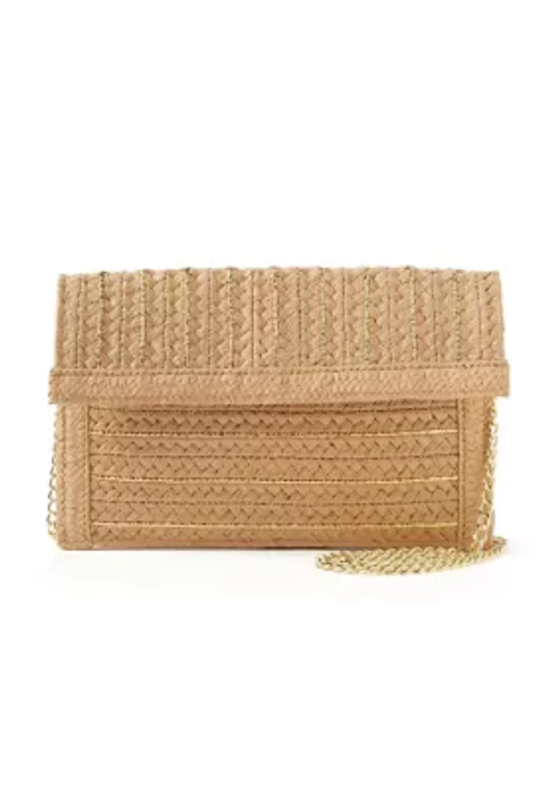 Straw Clutch with Flap