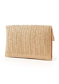Straw Clutch with Flap