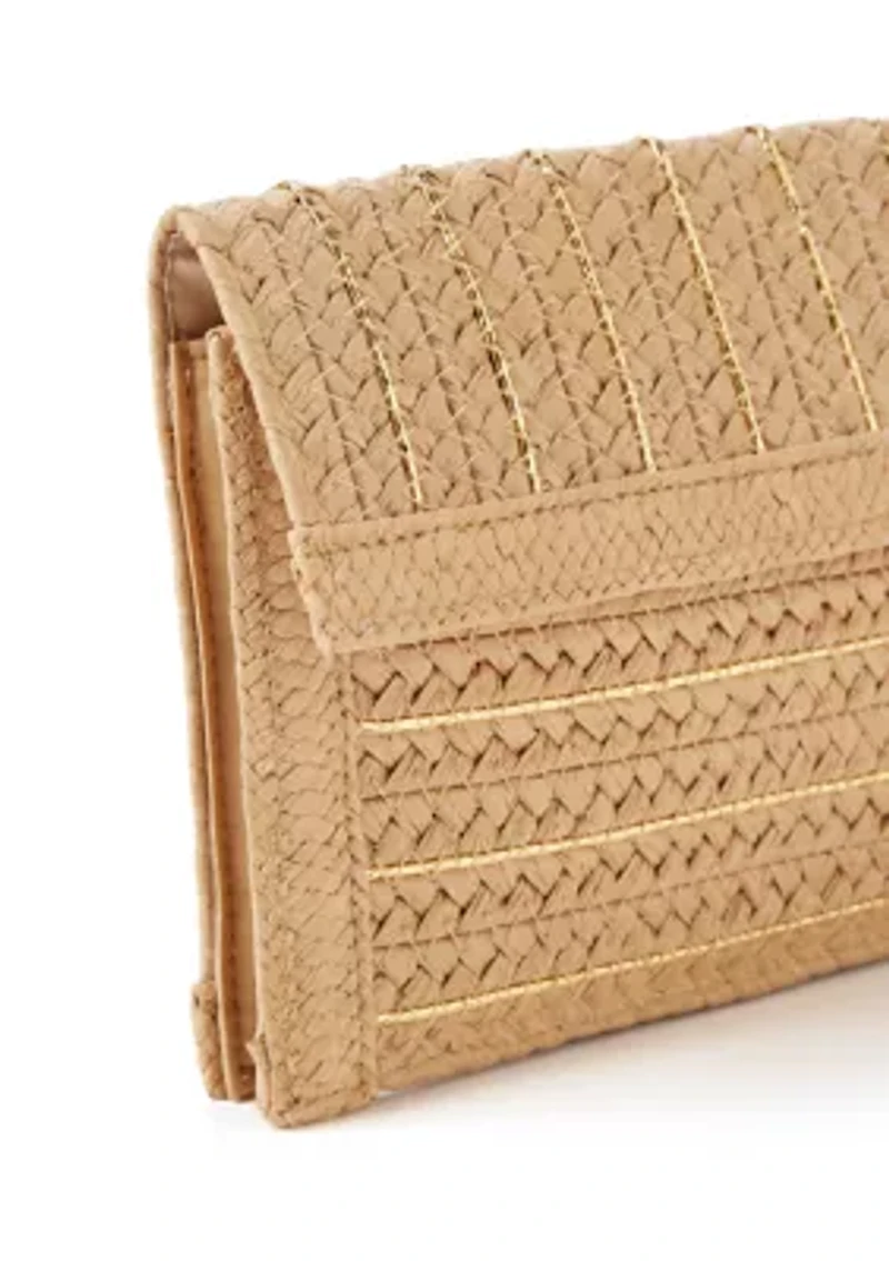 Straw Clutch with Flap