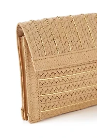 Straw Clutch with Flap