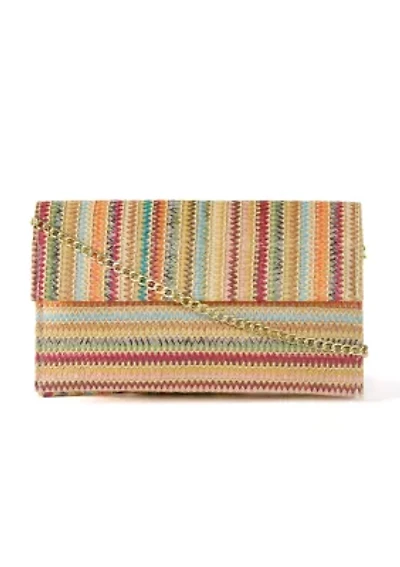 Straw Clutch with Flap