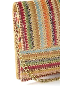 Straw Clutch with Flap