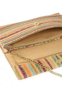 Straw Clutch with Flap