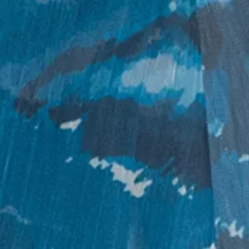 Ikat Leaf Oblong Printed Scarf