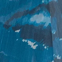 Ikat Leaf Oblong Printed Scarf