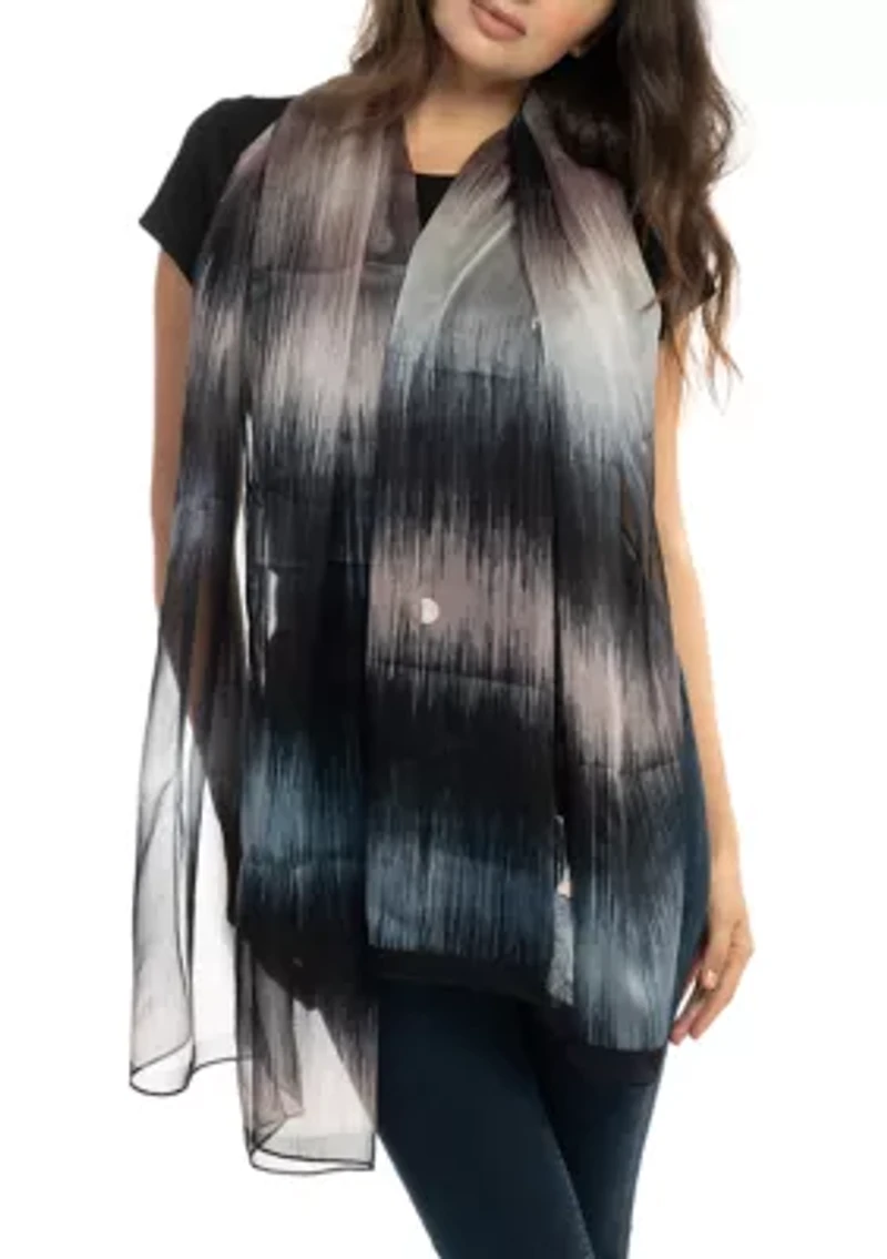 Blur Dyed Oblong Printed Scarf