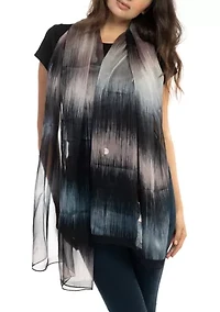 Blur Dyed Oblong Printed Scarf