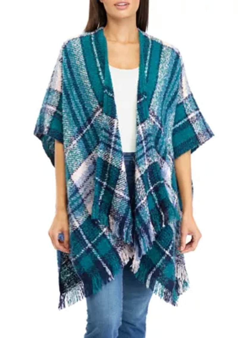 Women's Plaid Open Topper