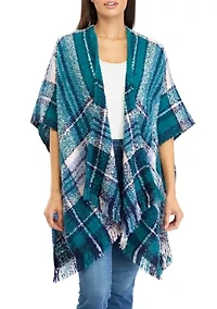 Women's Plaid Open Topper