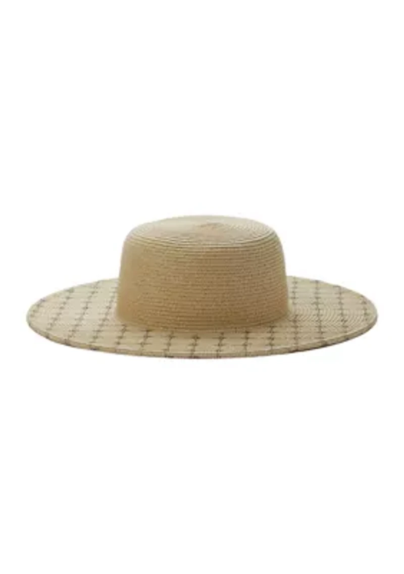 Lattice Logo Printed Floppy Hat