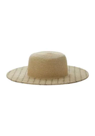 Lattice Logo Printed Floppy Hat 