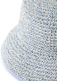 Two Tone Crochet Straw Bucket Hat
